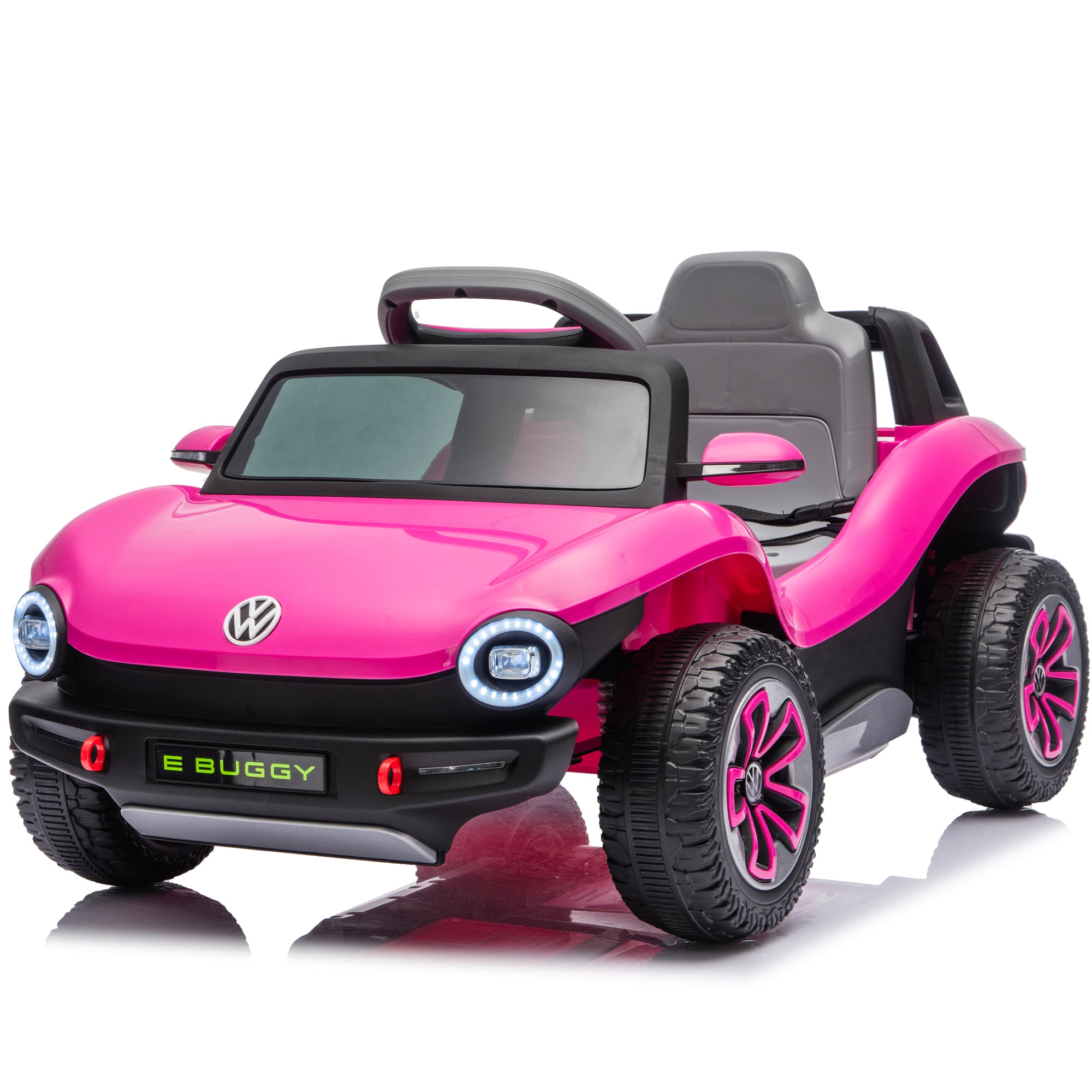 12V Licensed Volkswagen Beetle Kids Ride On Car, Pink