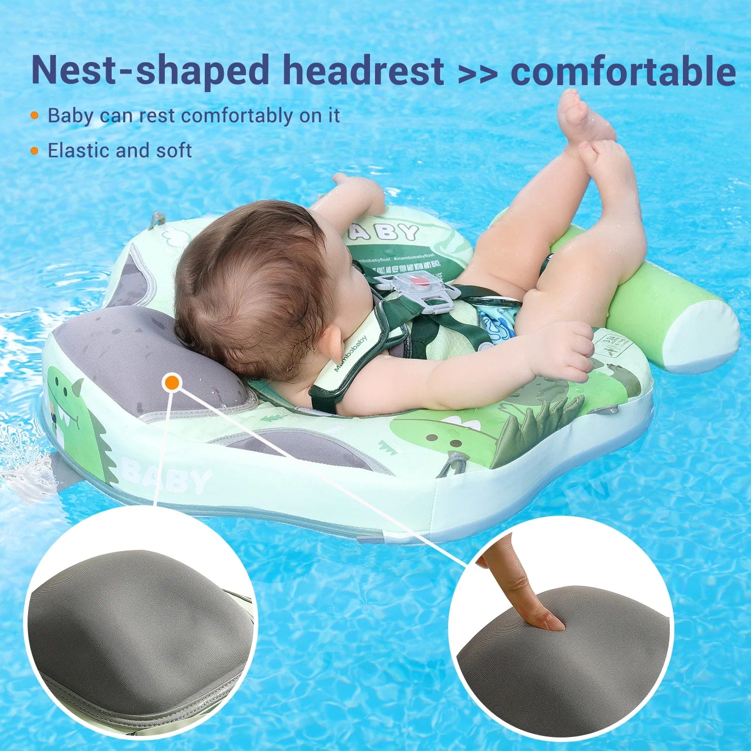 SplashVIP Baby Float: Ultimate Non-Inflatable Swim Trainer with Canopy