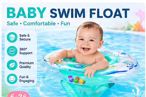 Baby Pool Float™ – Double Airbag Safety Seat for Infants 6–12 Months