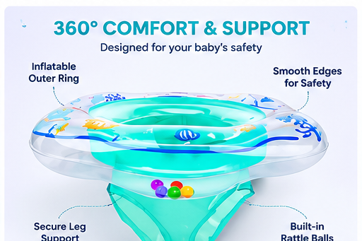 Baby Pool Float™ – Double Airbag Safety Seat for Infants 6–12 Months
