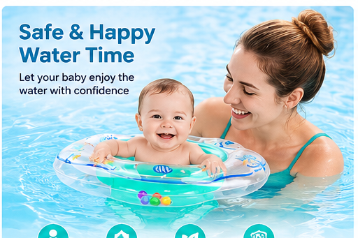 Baby Pool Float™ – Double Airbag Safety Seat for Infants 6–12 Months