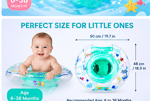 Baby Pool Float™ – Double Airbag Safety Seat for Infants 6–12 Months