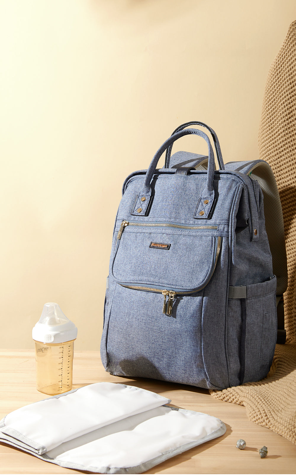 π QuickZip Easy-Open Diaper Backpack πΌ β Hassle-Free Access & Organized Storage for Busy Parents