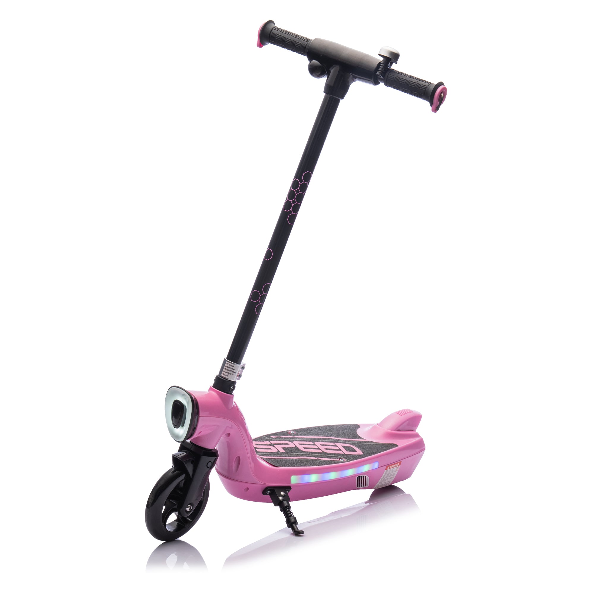 ZoomSpark™ X6 – LED Electric Scooter for Kids 6+ with Kickstand, Bell & Brake