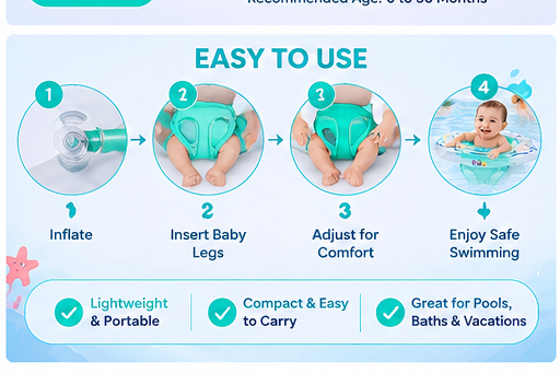 Baby Pool Float™ – Double Airbag Safety Seat for Infants 6–12 Months