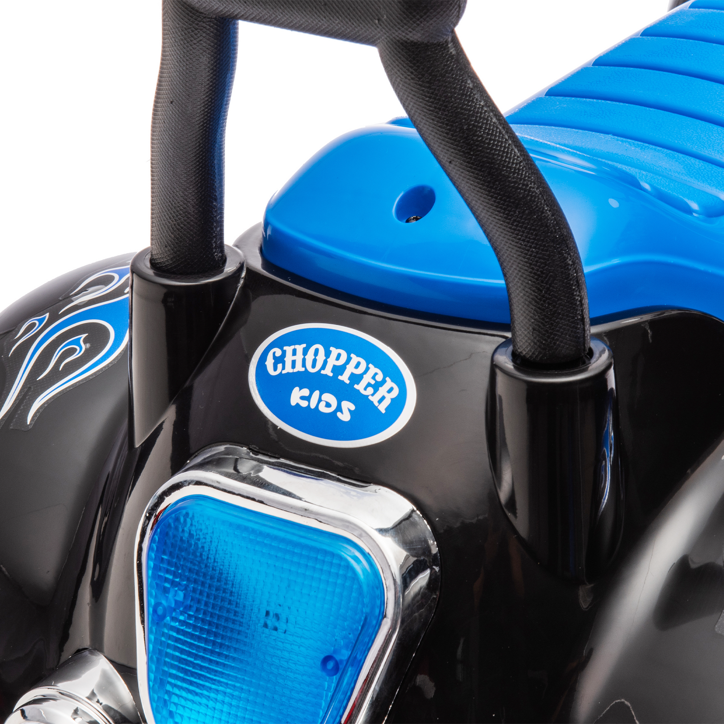 Kids Ride On Motorcycle Toy, 3-Wheel Chopper Motorbike with LED Colorful Headlights Horn, Blue 6V Battery Powered Riding on Electric Harley Motorcycle for Boys Girls - The Little Big Store