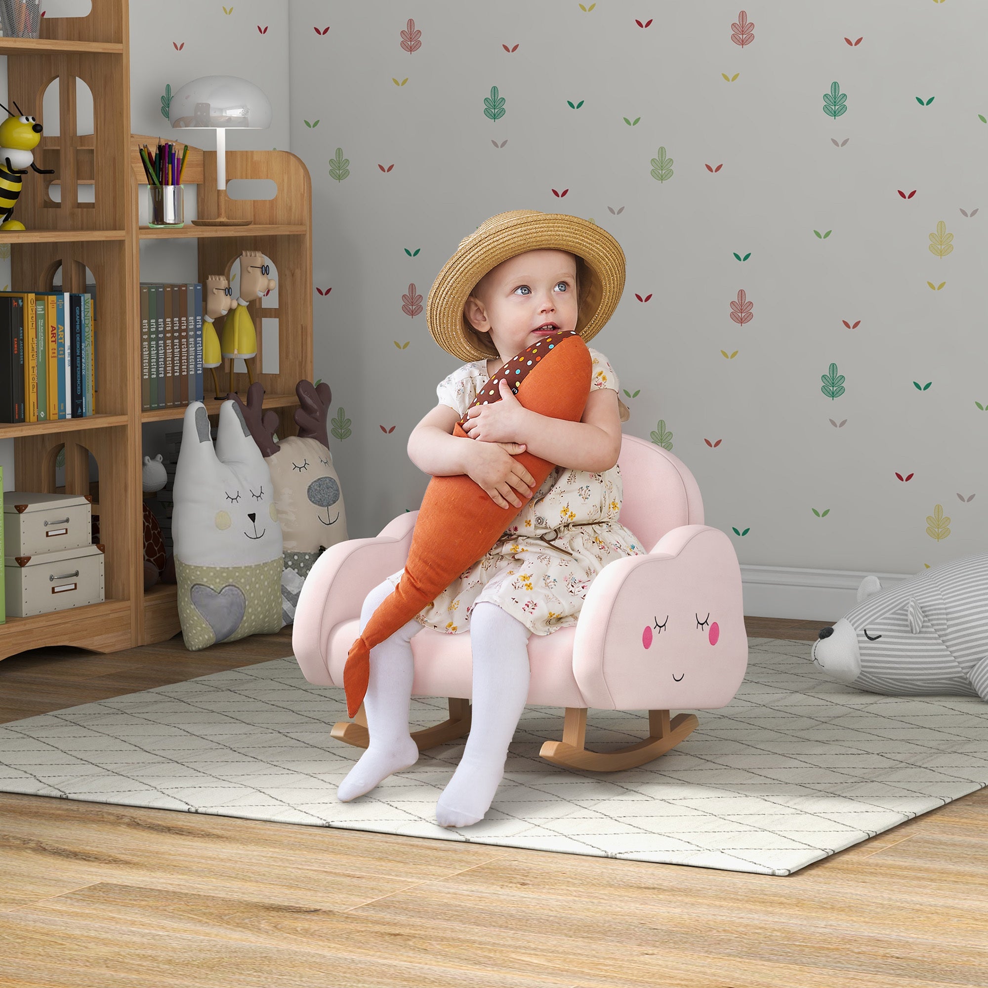 ☁️💖 CloudCuddle™ Rocking Chair – Adorable Pink Rocker for Toddlers (Ages 1.5–5) 🪑✨