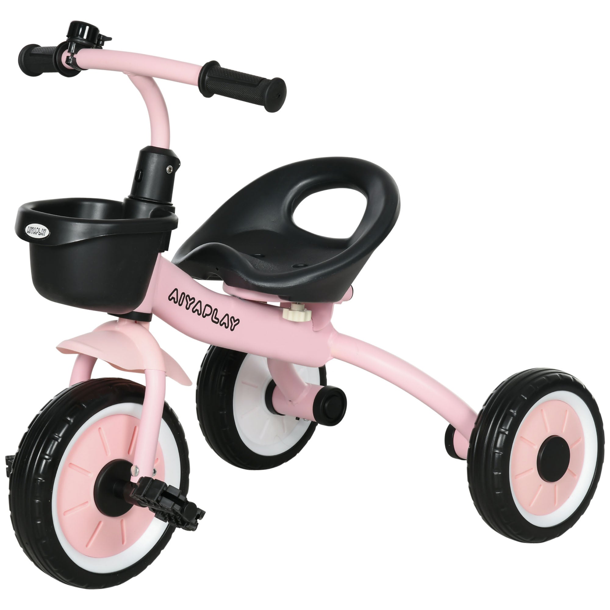 Qaba Pink Toddler Tricycle with Adjustable Seat (2–5Y)