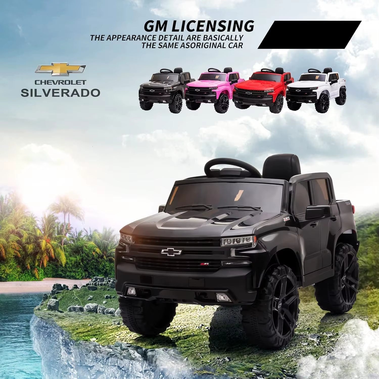 12V Kids Ride on Truck,Electric Ride on Car,Electric Vehicle for Kids/Toddlers, with Remote Control, Mp3/Bluetooth LED Light