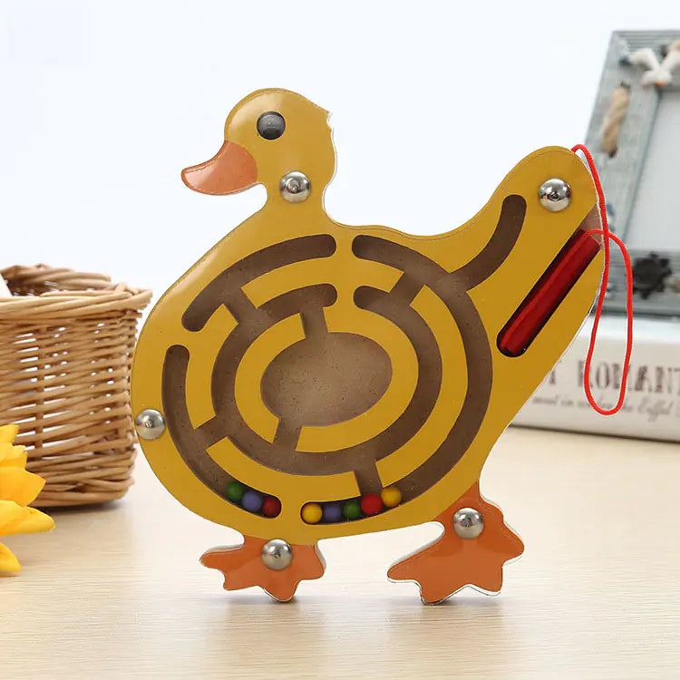🧲 Woodland Maze Quest – Magnetic Drawing Toy for Cognitive Skills! 🌲🎨