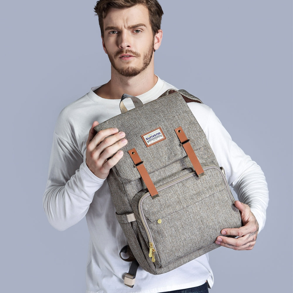 π UrbanTote Canvas Diaper Backpack πΌ β Durable & Stylish Baby Bag for On-the-Go Moms