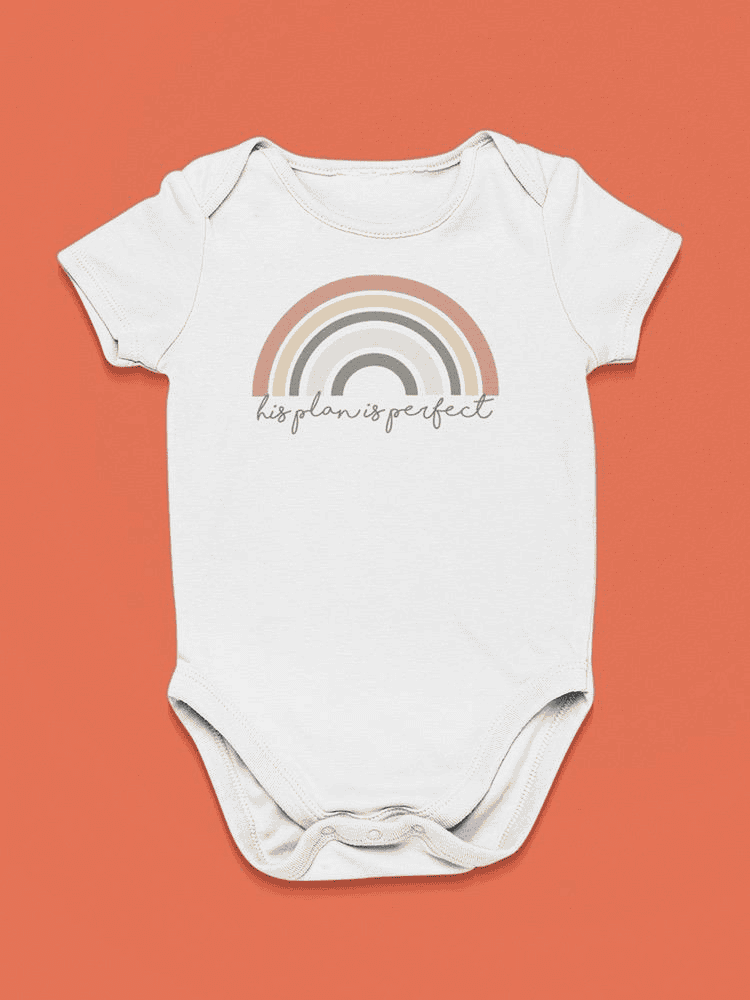 His Plan Is Perfect, Quote Bodysuit Baby's -SmartPrintsInk Designs - The Little Big Store
