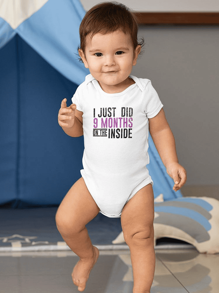 9 Months On The Inside Bodysuit -SmartPrintsInk Designs - The Little Big Store