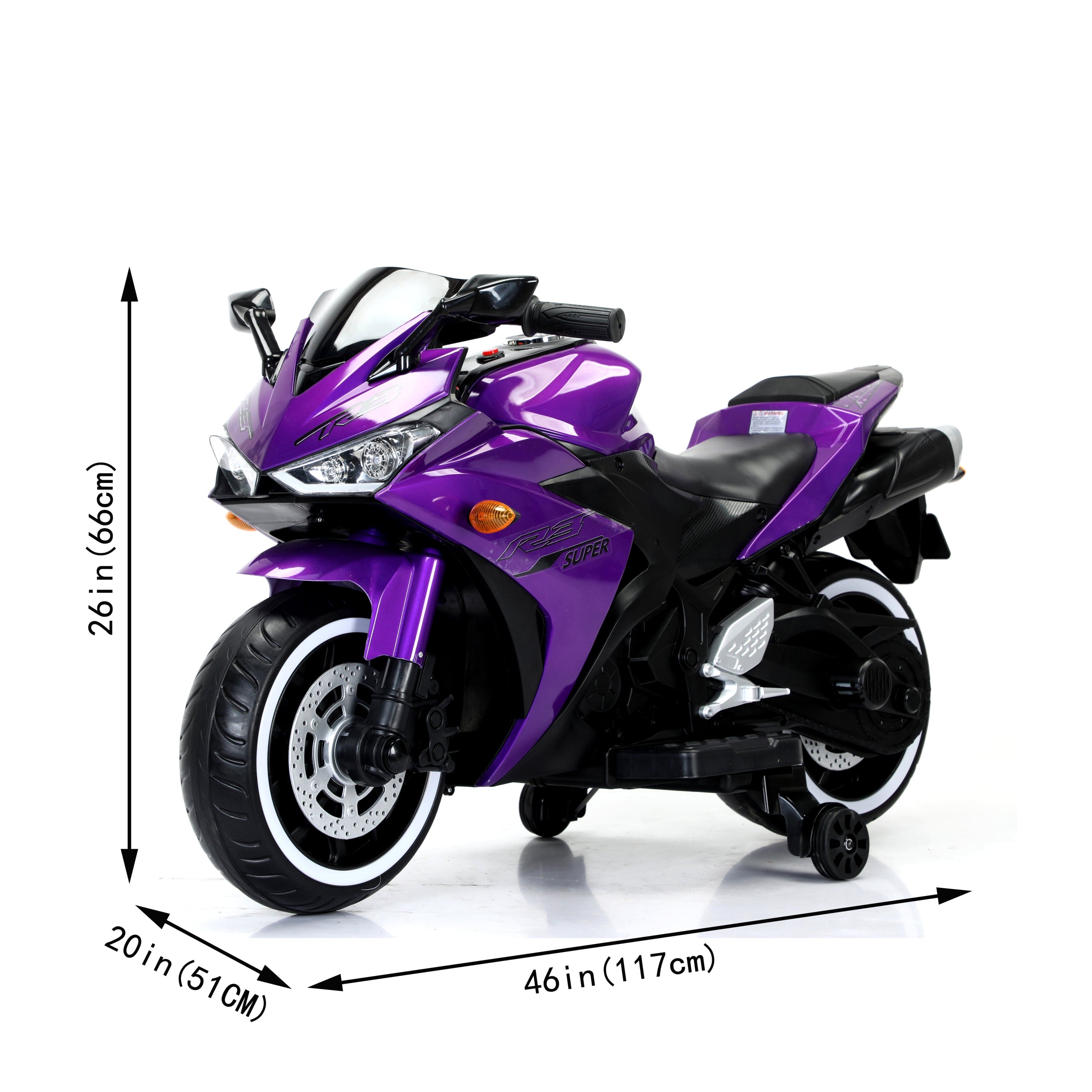 Kids Motorcycle 12V motorcycle for kids 3 4 5 6 years Boys Girls 12v7ah kids motorcycle ride on toy with Training Wheels/manual throttle/ drive by hand /Lighting wheels