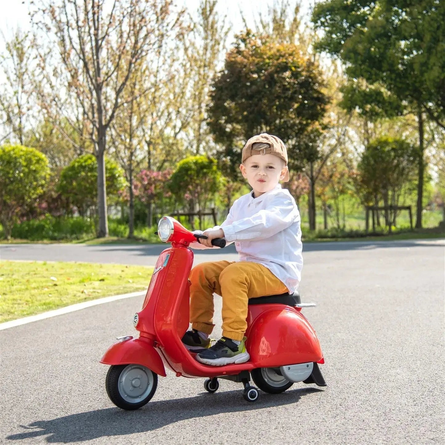 🛵 VespaVolt™ 12V Kids Electric Ride-On Scooter