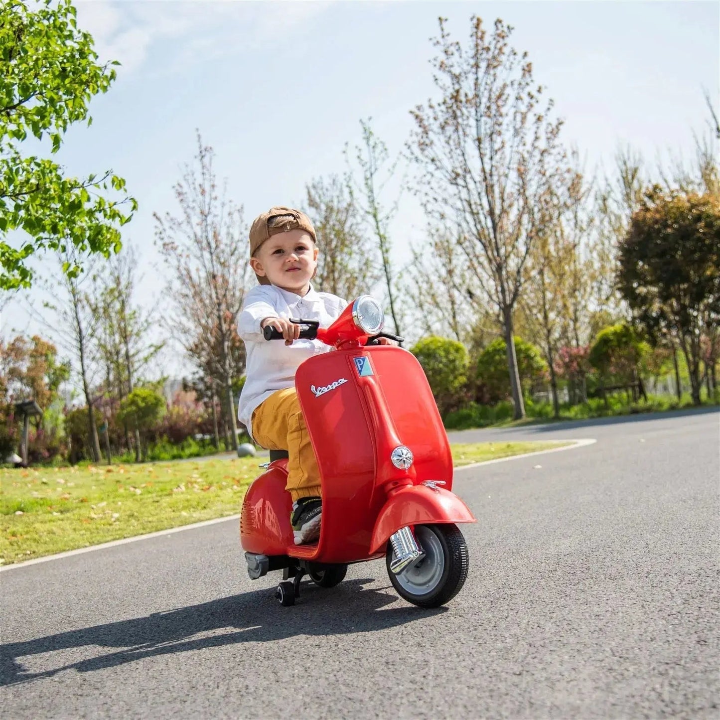 🛵 VespaVolt™ 12V Kids Electric Ride-On Scooter