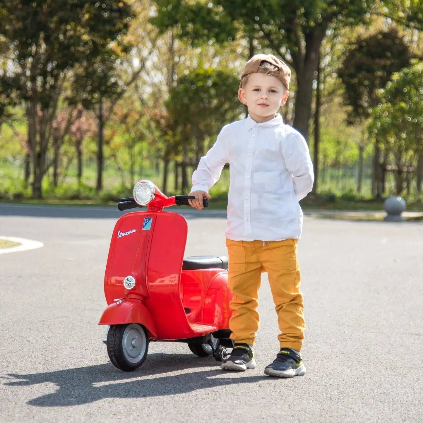 🛵 VespaVolt™ 12V Kids Electric Ride-On Scooter