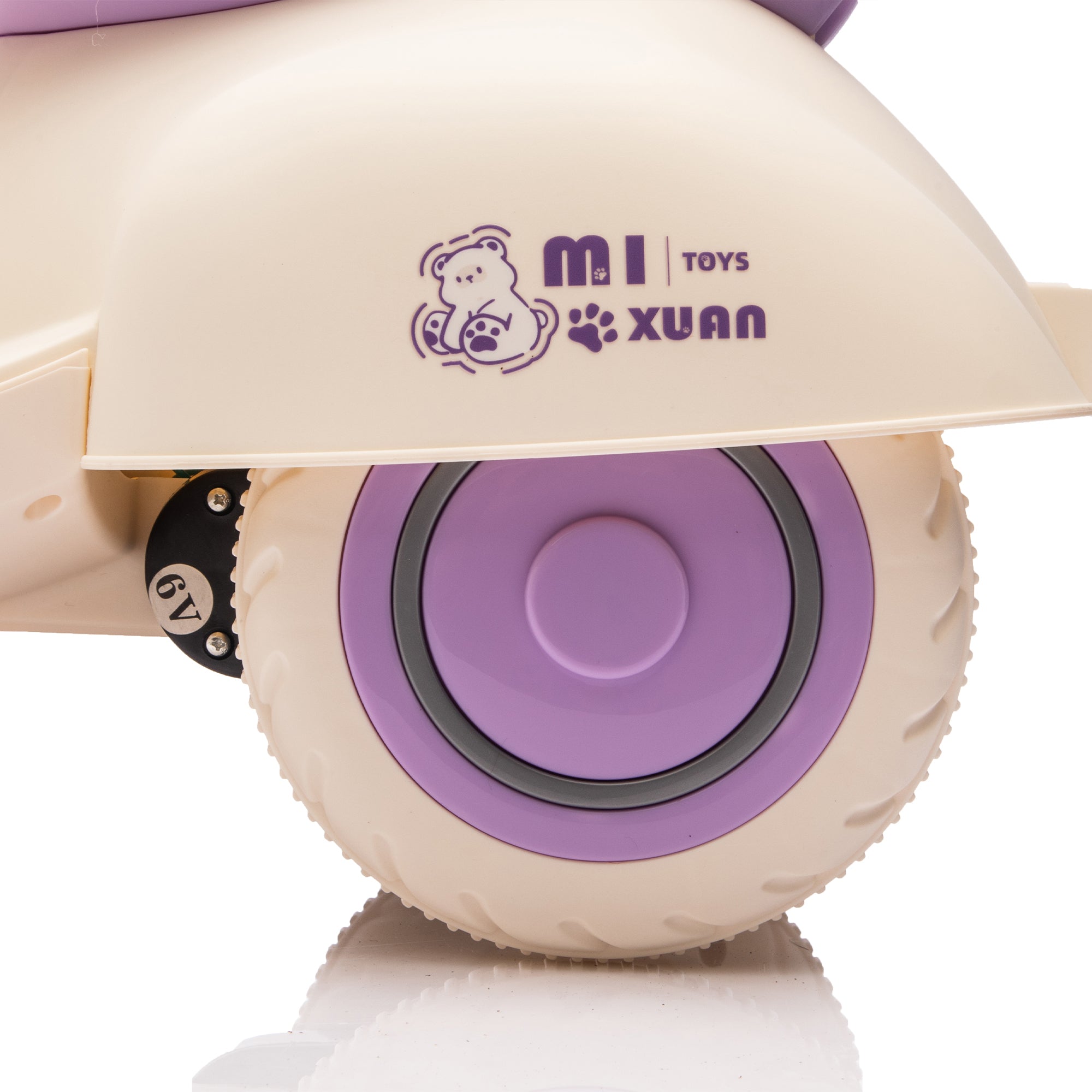 12V Kids Electric 3-Wheel Scooter – Purple w/ Remote
