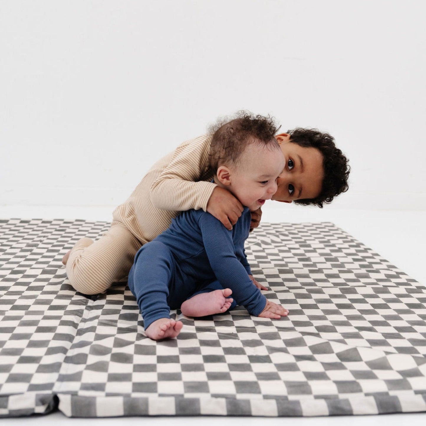 Checker Pepper Organic Cotton Mat - The Little Big Store