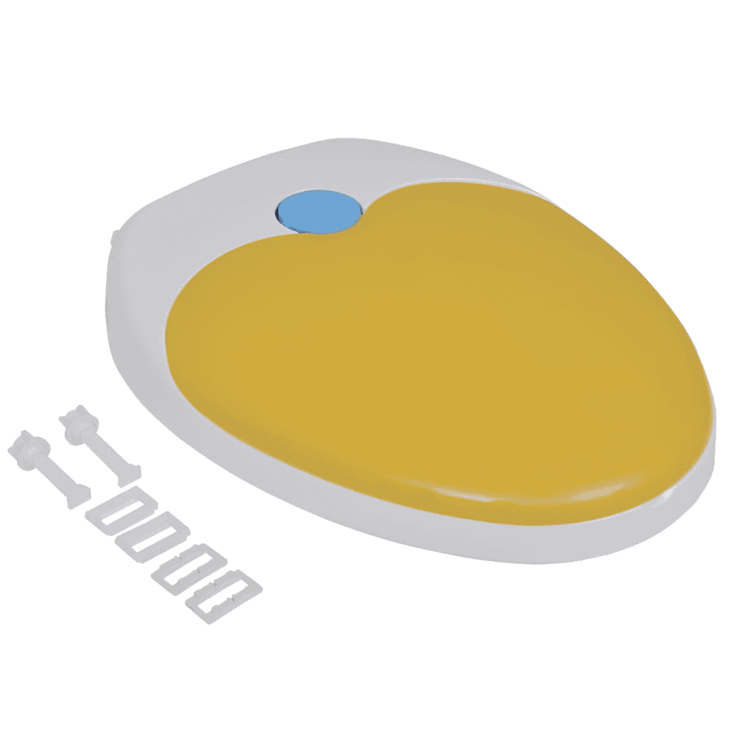 vidaXL White & Yellow Soft-close Toilet Seat Adults/Children - The Little Big Store