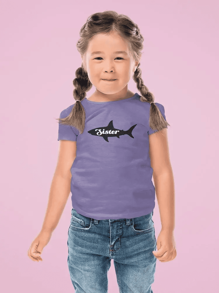 Shark Sister Splash: Trendy Toddler Tee with a Fin-tastic Twist! - The Little Big Store
