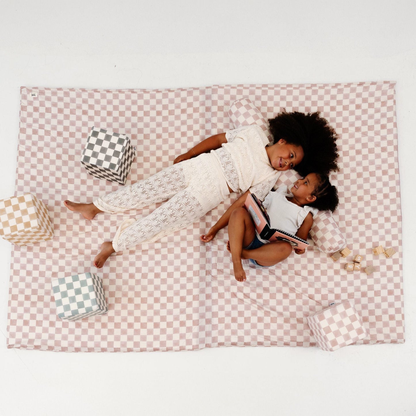 Checker Gumdrop Organic Cotton Mat - The Little Big Store