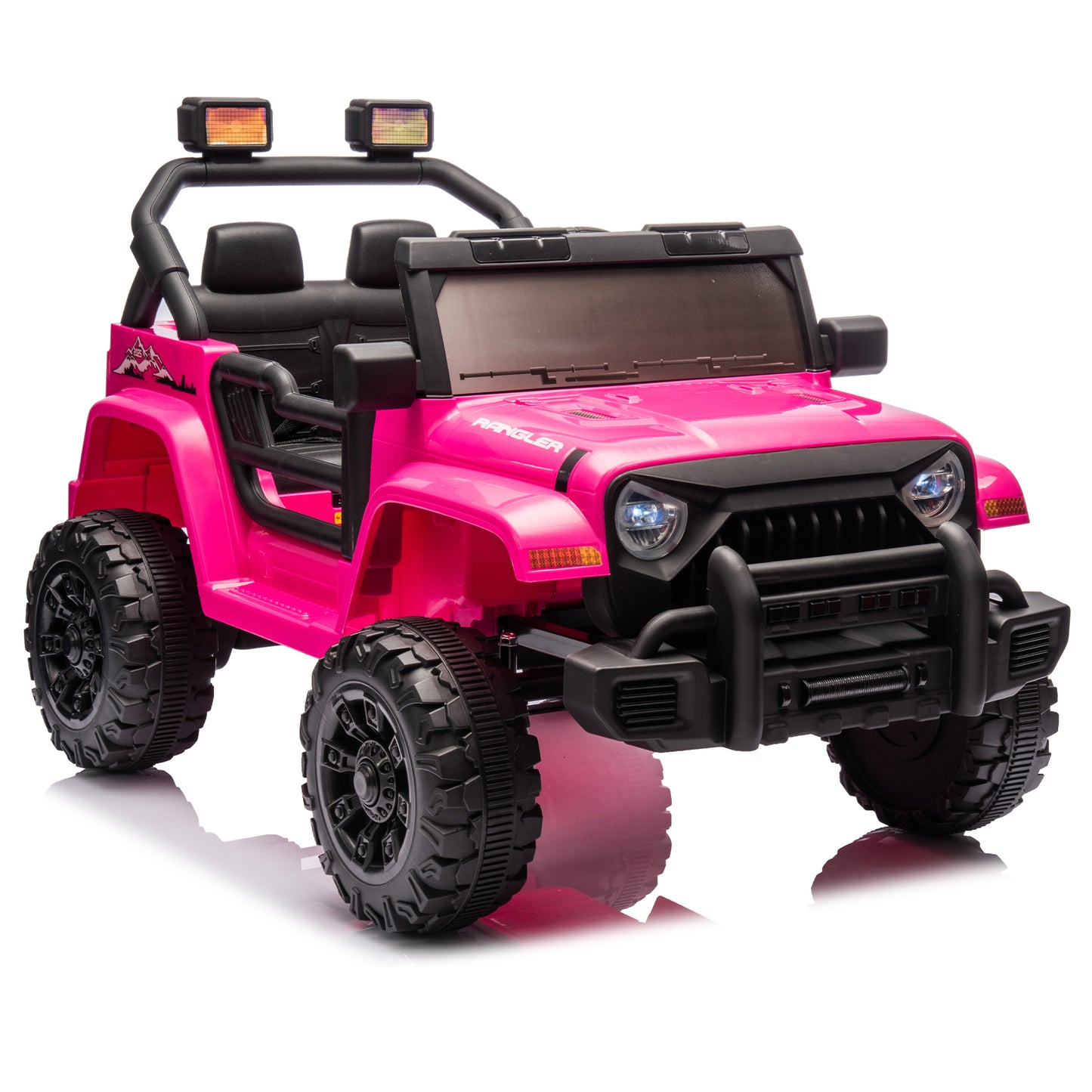 12V Kids Ride On Electric Car W/Parents Control,Dual drive, Four-wheel Suspension,With music,Bluetooth,MP3,USB,with headlights, steering wheel quick release,Slow start for Kids Aged 2-4. - The Little Big Store