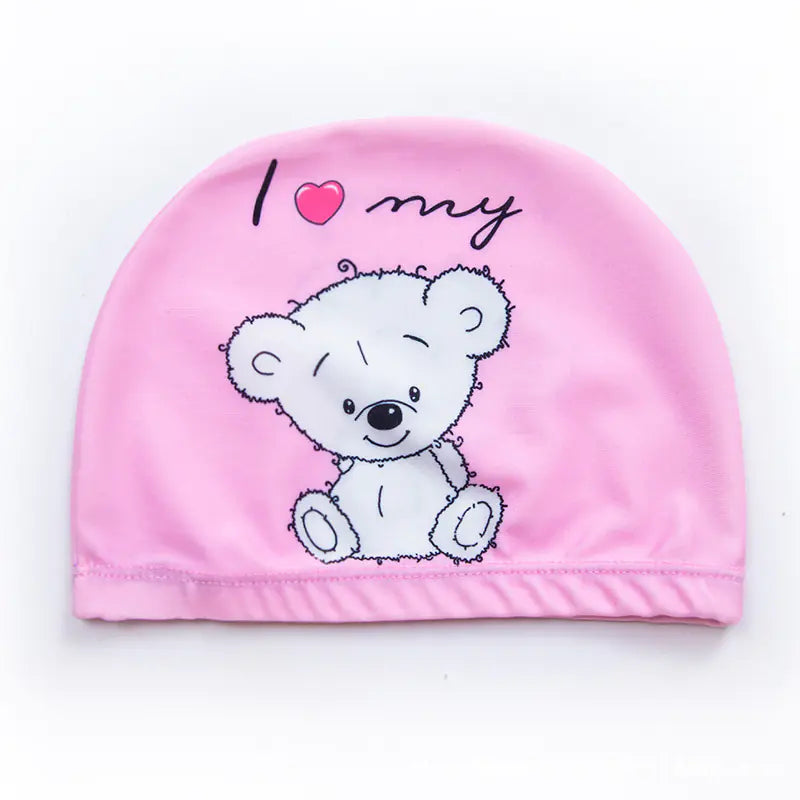 "🐬 AquaBuddies™ Swim Cap – 🧒💦 Comfy Fit for Short & Long Hair | Cute Cartoon Fun! 🎨 "