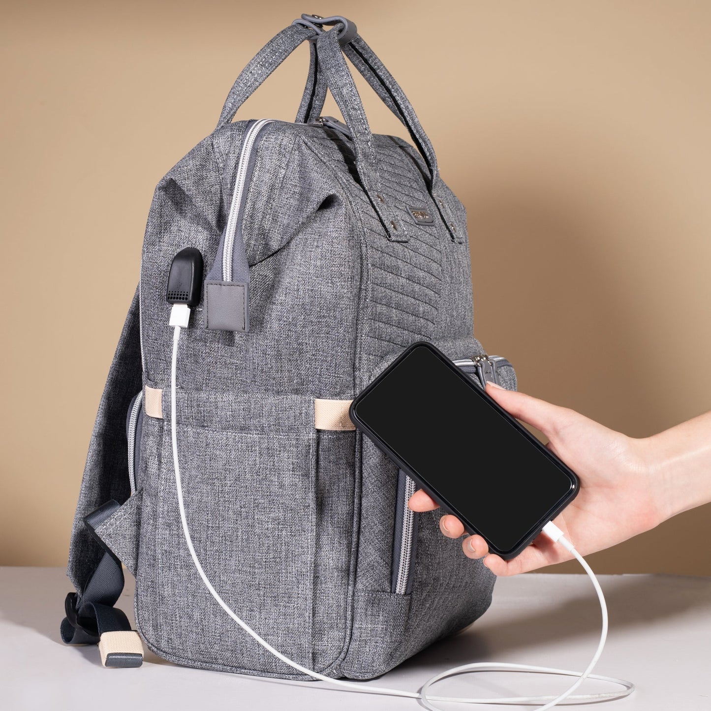 π LuxeQuilt Quilted Diaper Bag Backpack πΌ β Elegant, Spacious & Durable Baby Bag for Trendy Parents