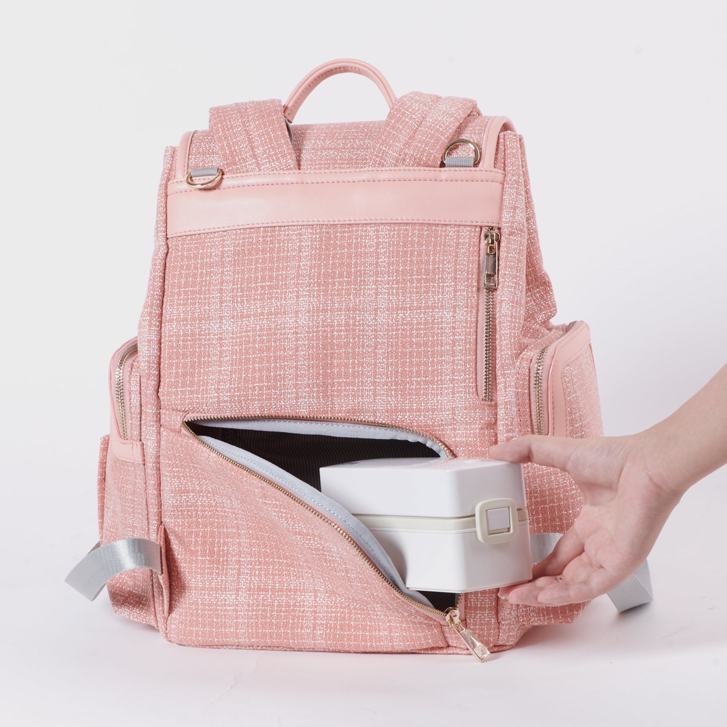 π ChicWeave Tweed Diaper Backpack πΌ β Stylish & Durable Baby Bag for Trendy Parents
