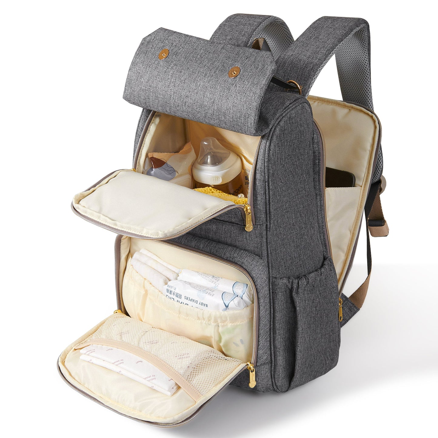 π UrbanTote Canvas Diaper Backpack πΌ β Durable & Stylish Baby Bag for On-the-Go Moms