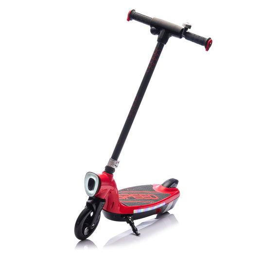 Kids Ride On Electric Scooter With Kickstand,Scooter Bell,Faster Speed And Longer Usage Time,Rear Brake,Wider Pedal,Non-Slip Handle,Colorful LED Lights,5.59-6.84 MPH For Kids 6+. - The Little Big Store
