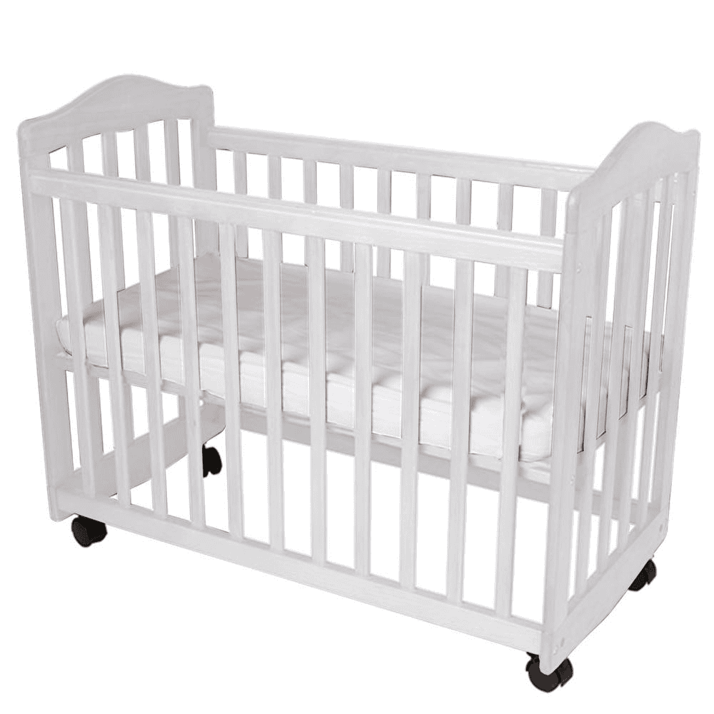 2-in-1 Convertible Cradle & Mini Crib with Mattress, White - The Little Big Store
