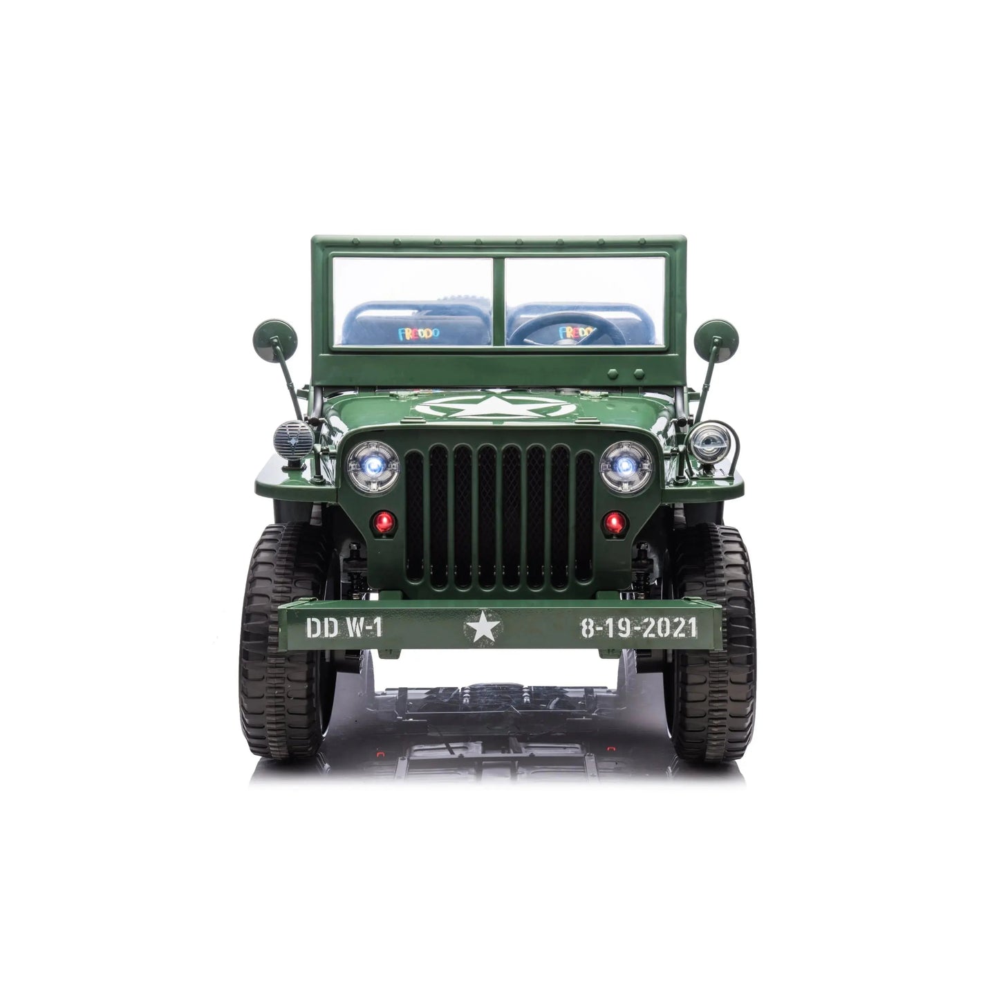 24V Freddo Military Willy Truck 3 Seater Electric Ride on