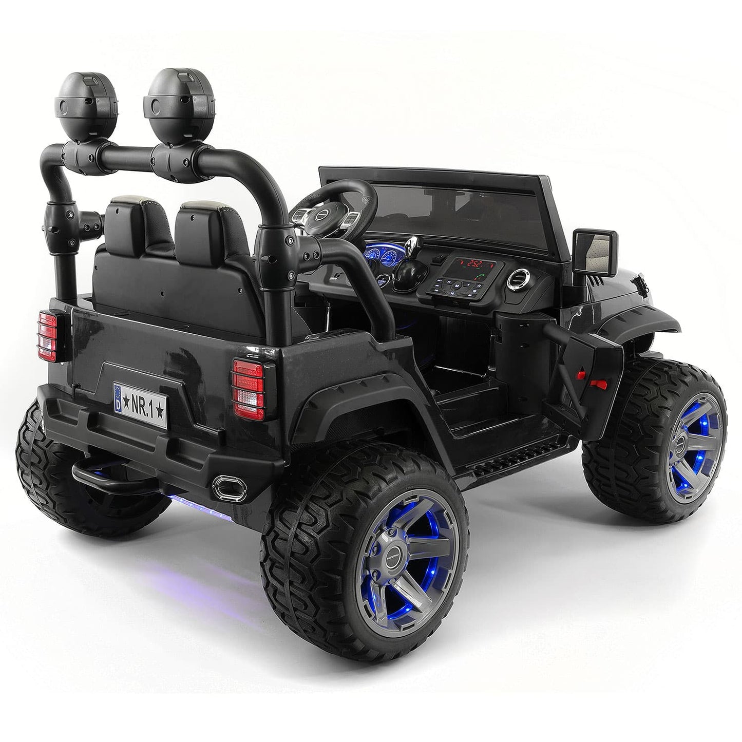 Trail Explorer 24V Kids Ride-On Car Truck with R/C Parental Remote | Black - The Little Big Store