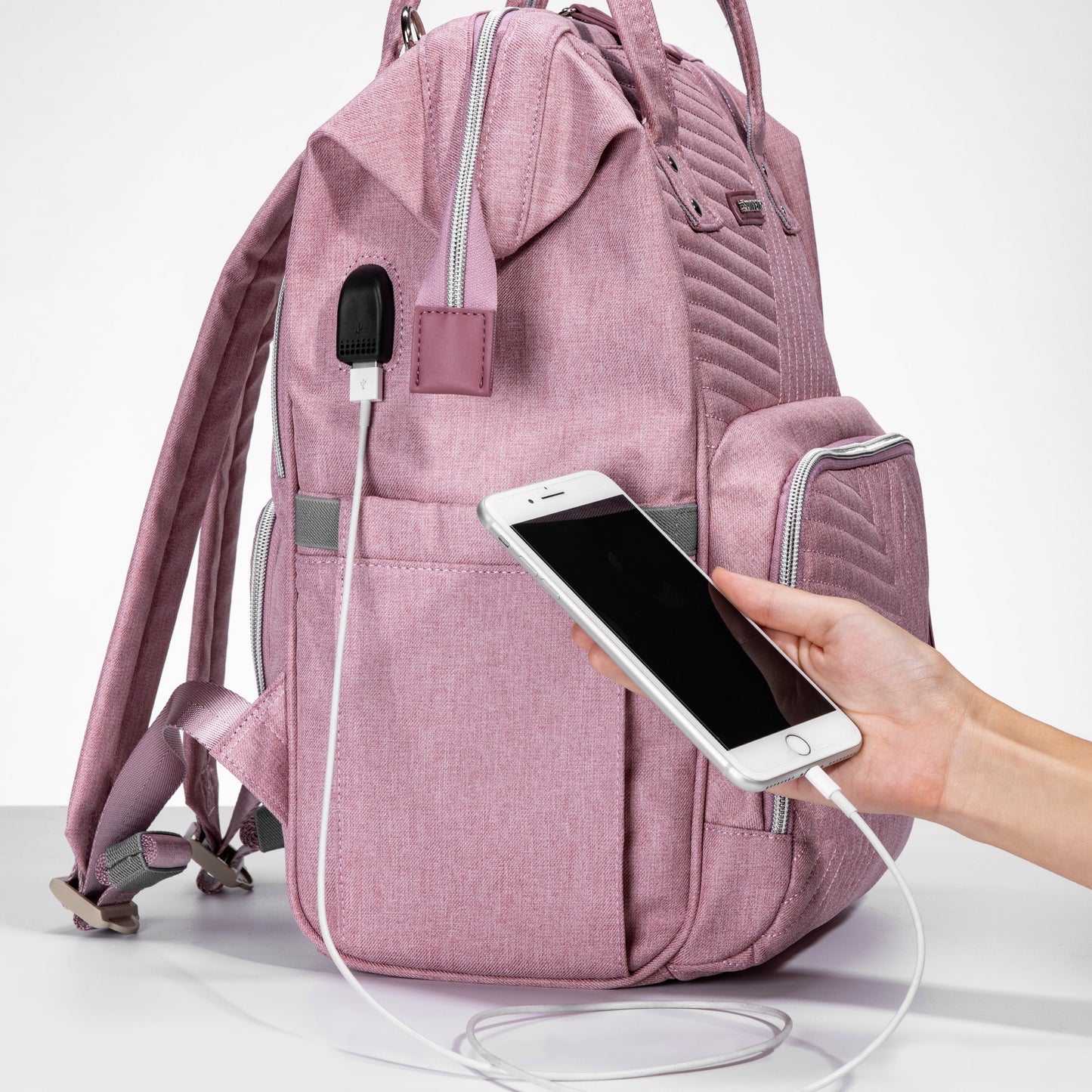 π LuxeQuilt Quilted Diaper Bag Backpack πΌ β Elegant, Spacious & Durable Baby Bag for Trendy Parents