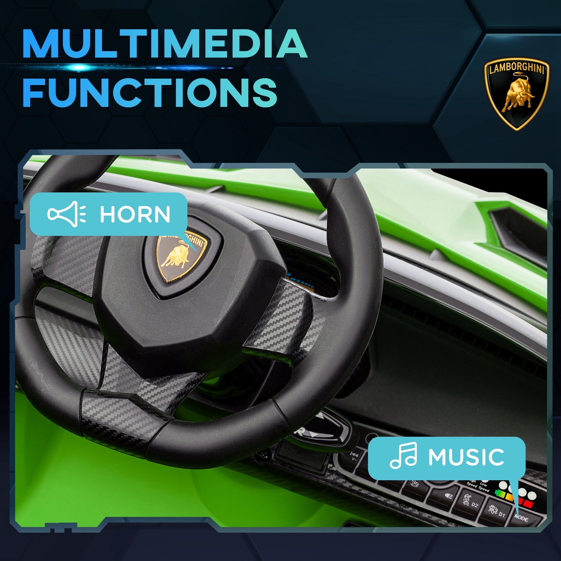 Lamborghini Veneno Kids Ride-On Supercar ā 12V Electric Luxury with Remote Control ššØ - The Little Big Store