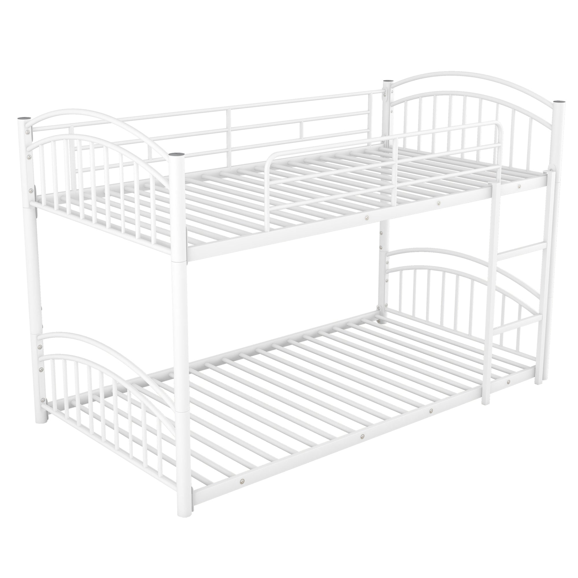 Twin Over Twin Metal Bunk Bed Kids House Bed with Slide