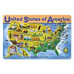 Discover America: 45-Piece Wooden USA Map Puzzle (16x12) - The Little Big Store