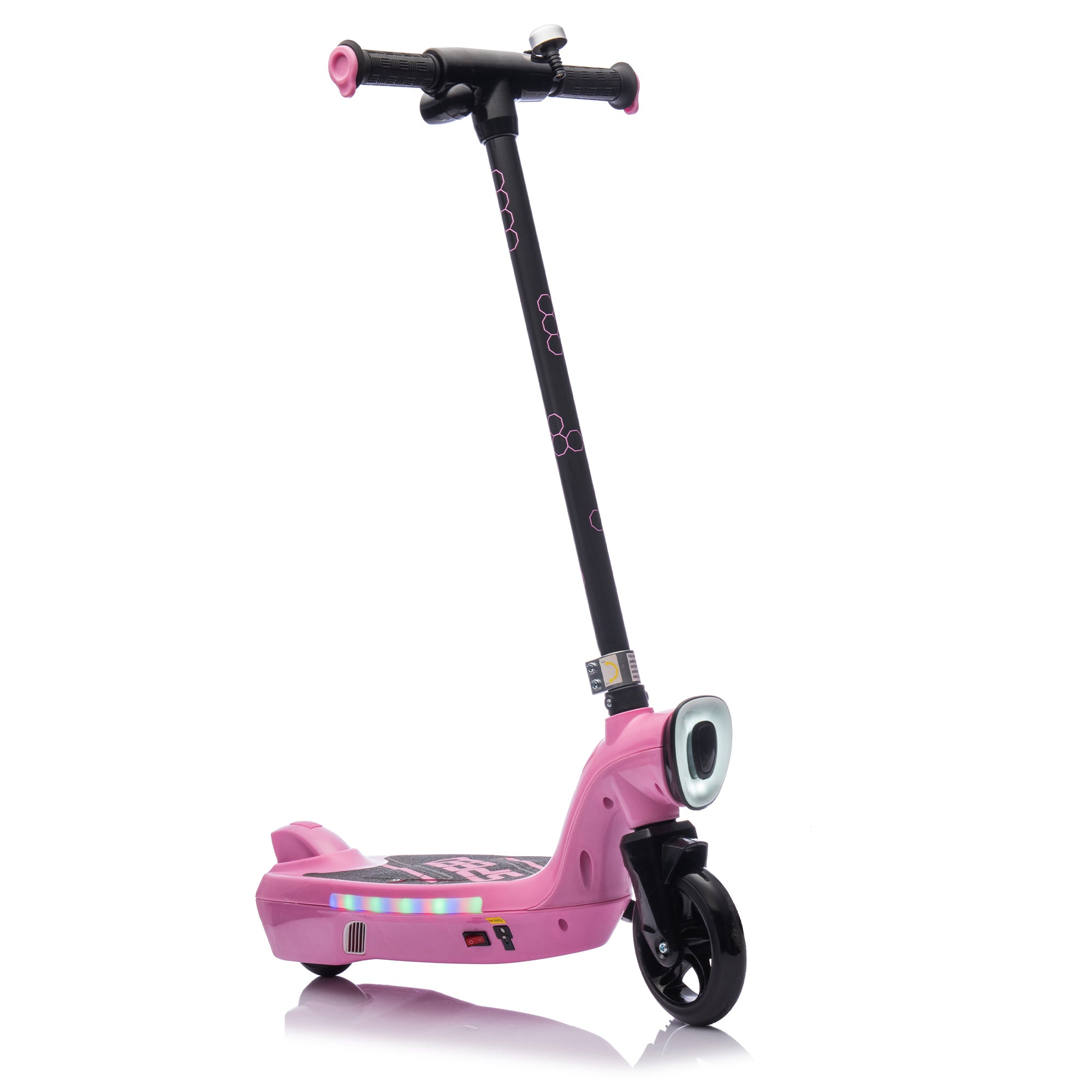 ZoomSpark™ X6 – LED Electric Scooter for Kids 6+ with Kickstand, Bell & Brake