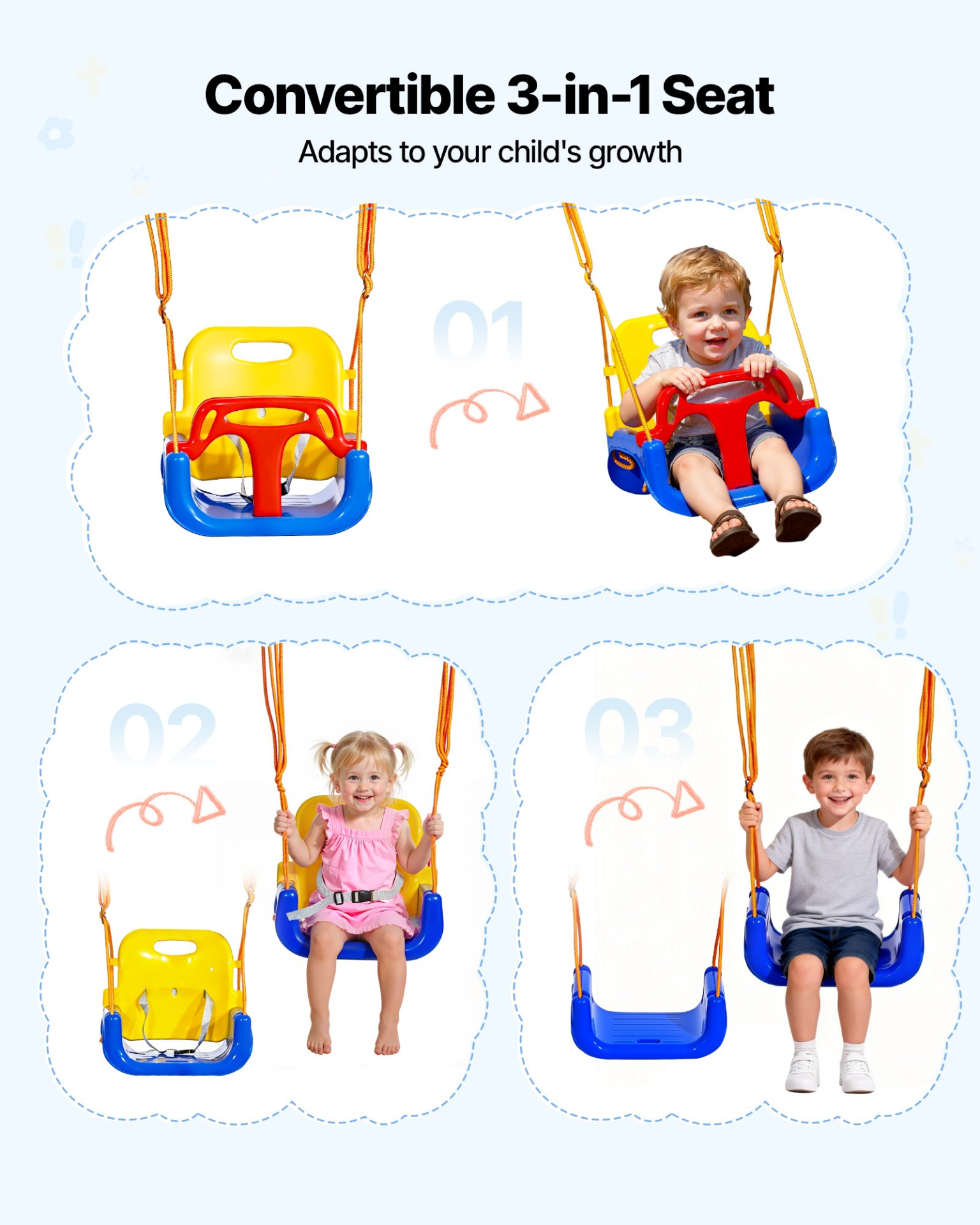 2-in-1 Toddler Swing & Jumper Set – Heavy-Duty Foldable Frame with Sandbag Stability