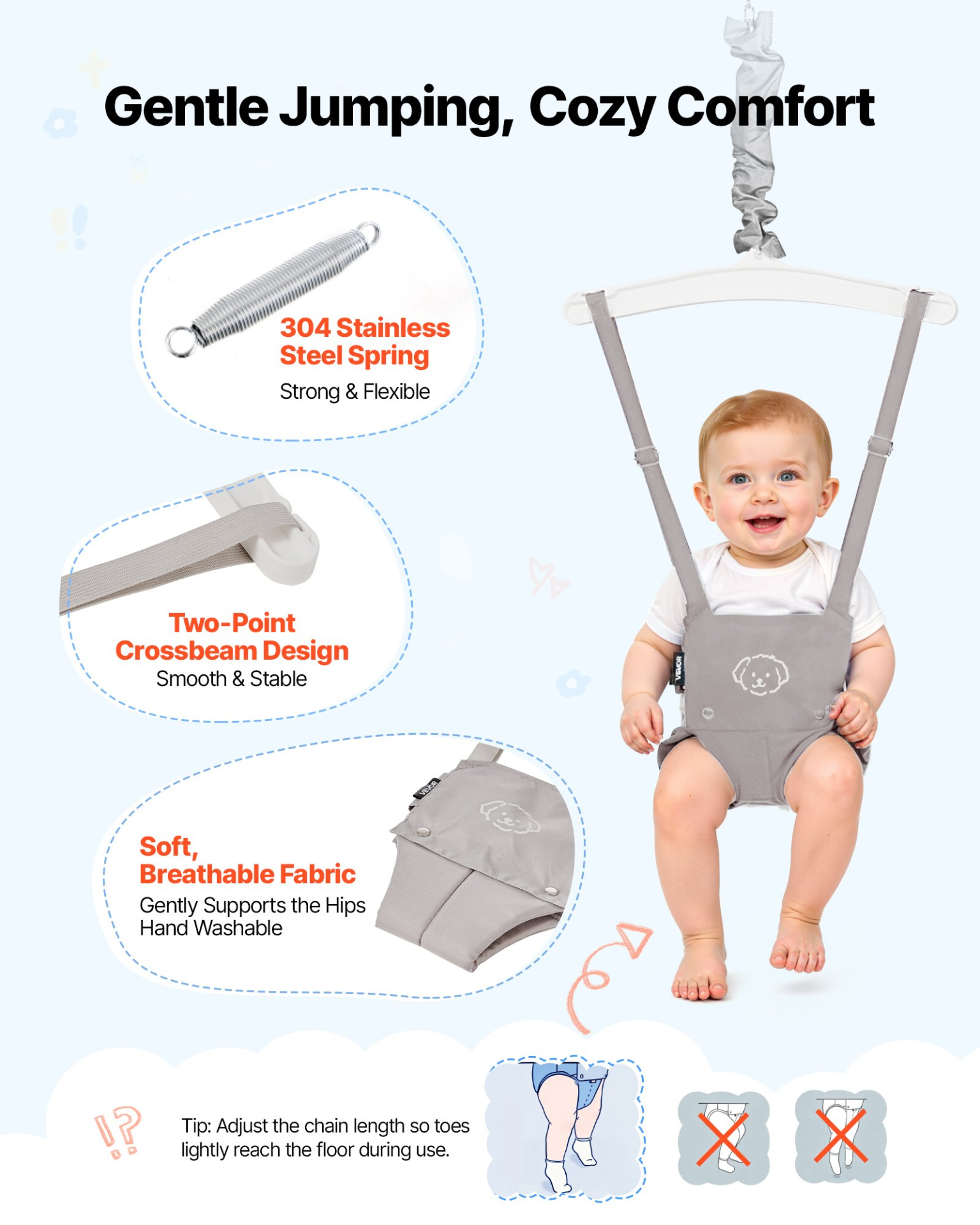 2-in-1 Toddler Swing & Jumper Set – Indoor Outdoor Foldable Activity Frame