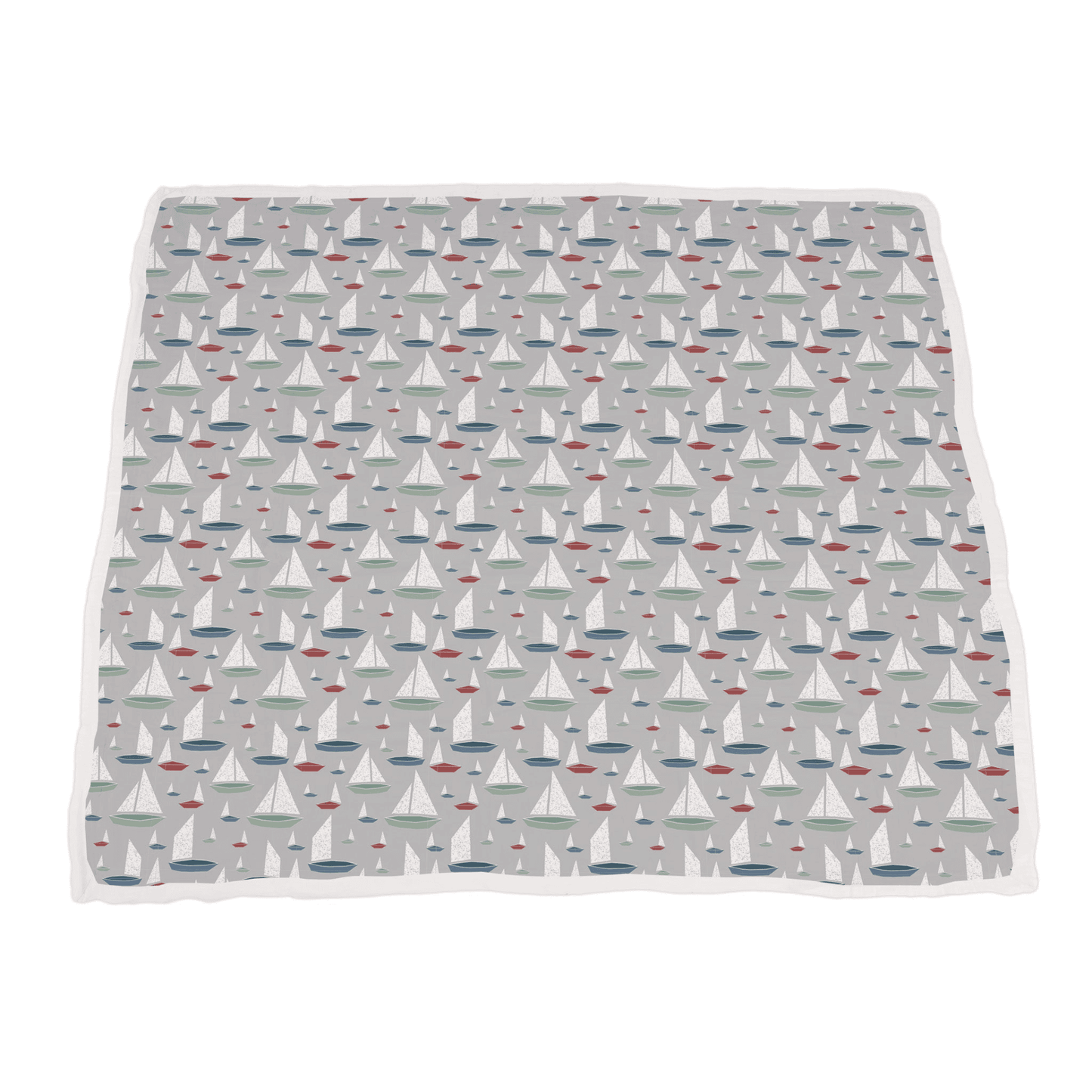 Blue Shadow Whales and Marina Sailboats Bamboo Newcastle Blanket - The Little Big Store