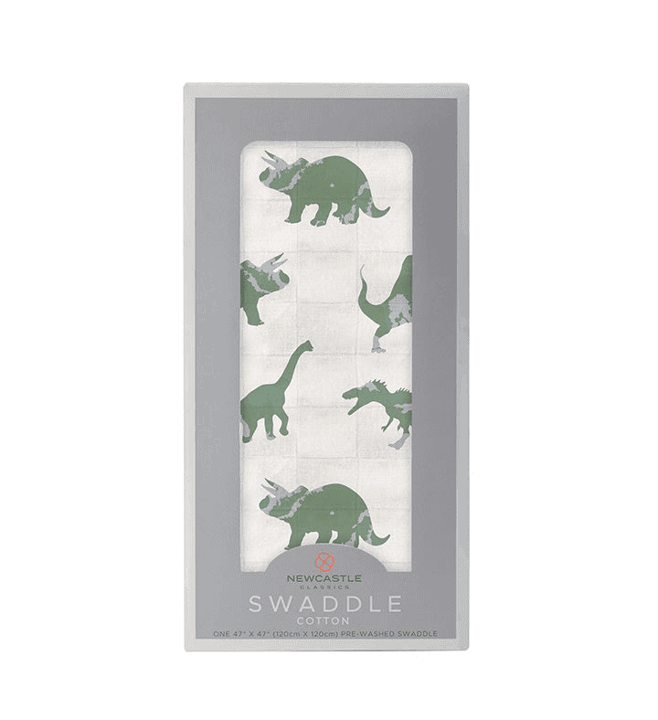 Granite Green Dinosaurs Cotton Swaddle - The Little Big Store
