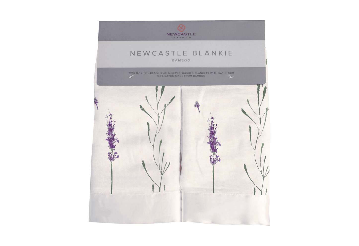 Lavender Stems Bamboo Muslin Security Baby Blankie - The Little Big Store