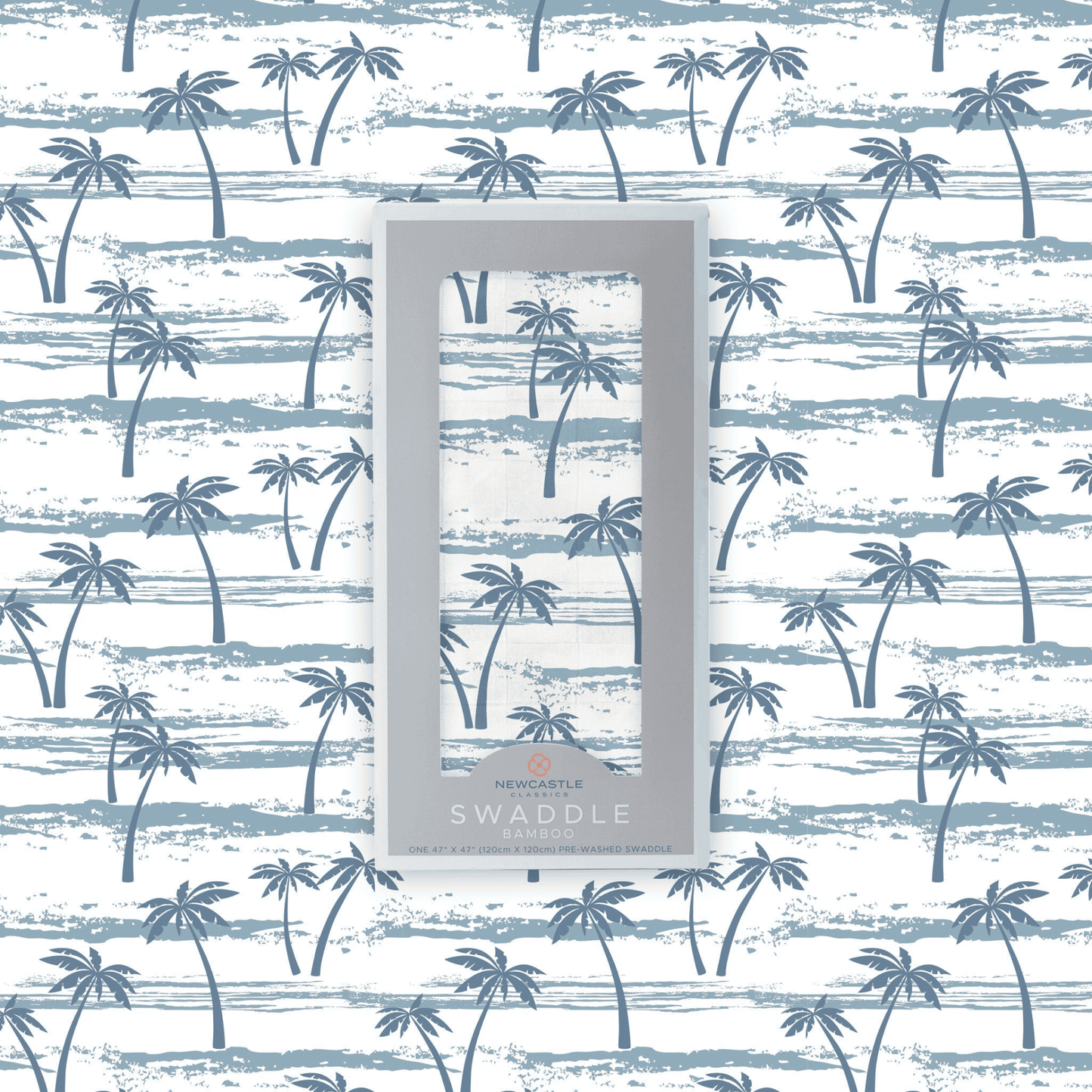 Ocean Palm Trees Bamboo Swaddle - The Little Big Store