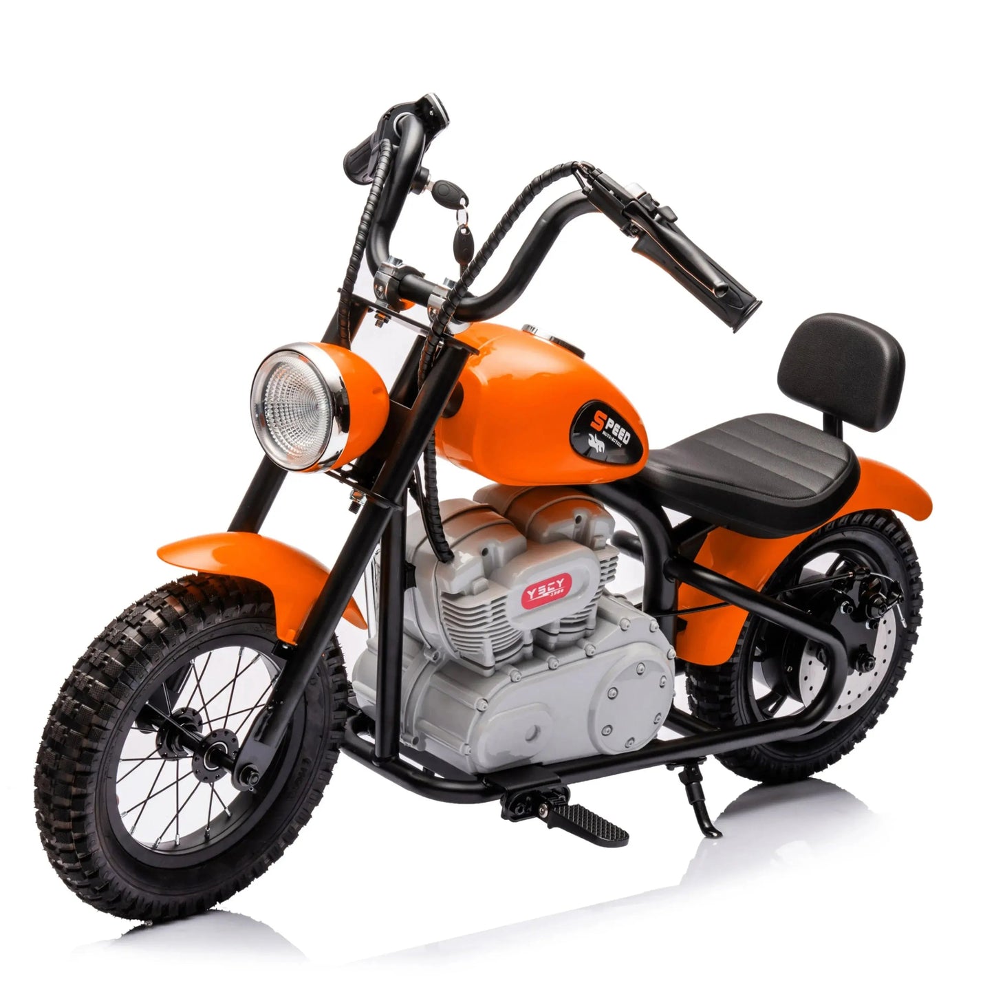⚡ Freddo E-Chopper™ 36V – Electric Mini Cruiser with Leather Seat & Air-Filled Tires