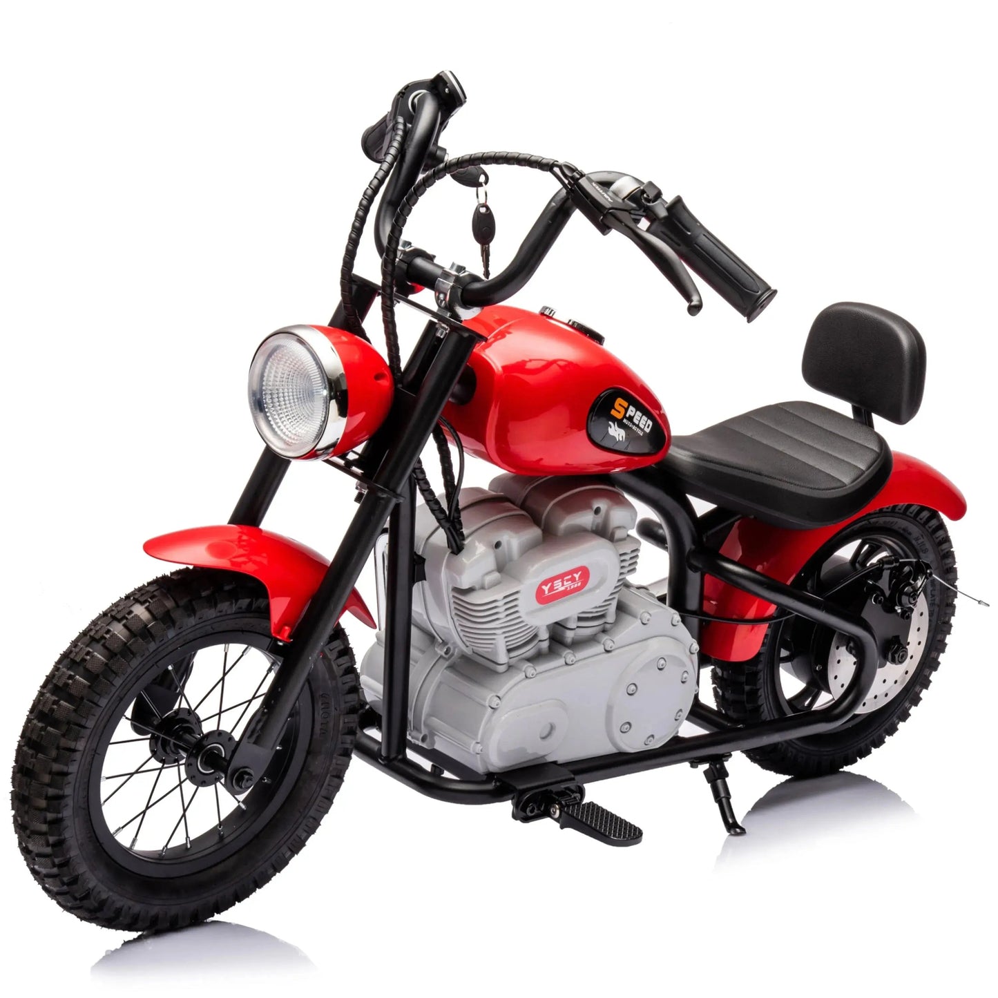 ⚡ Freddo E-Chopper™ 36V – Electric Mini Cruiser with Leather Seat & Air-Filled Tires