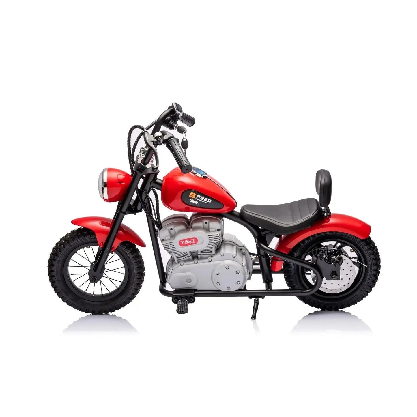 ⚡ Freddo E-Chopper™ 36V – Electric Mini Cruiser with Leather Seat & Air-Filled Tires