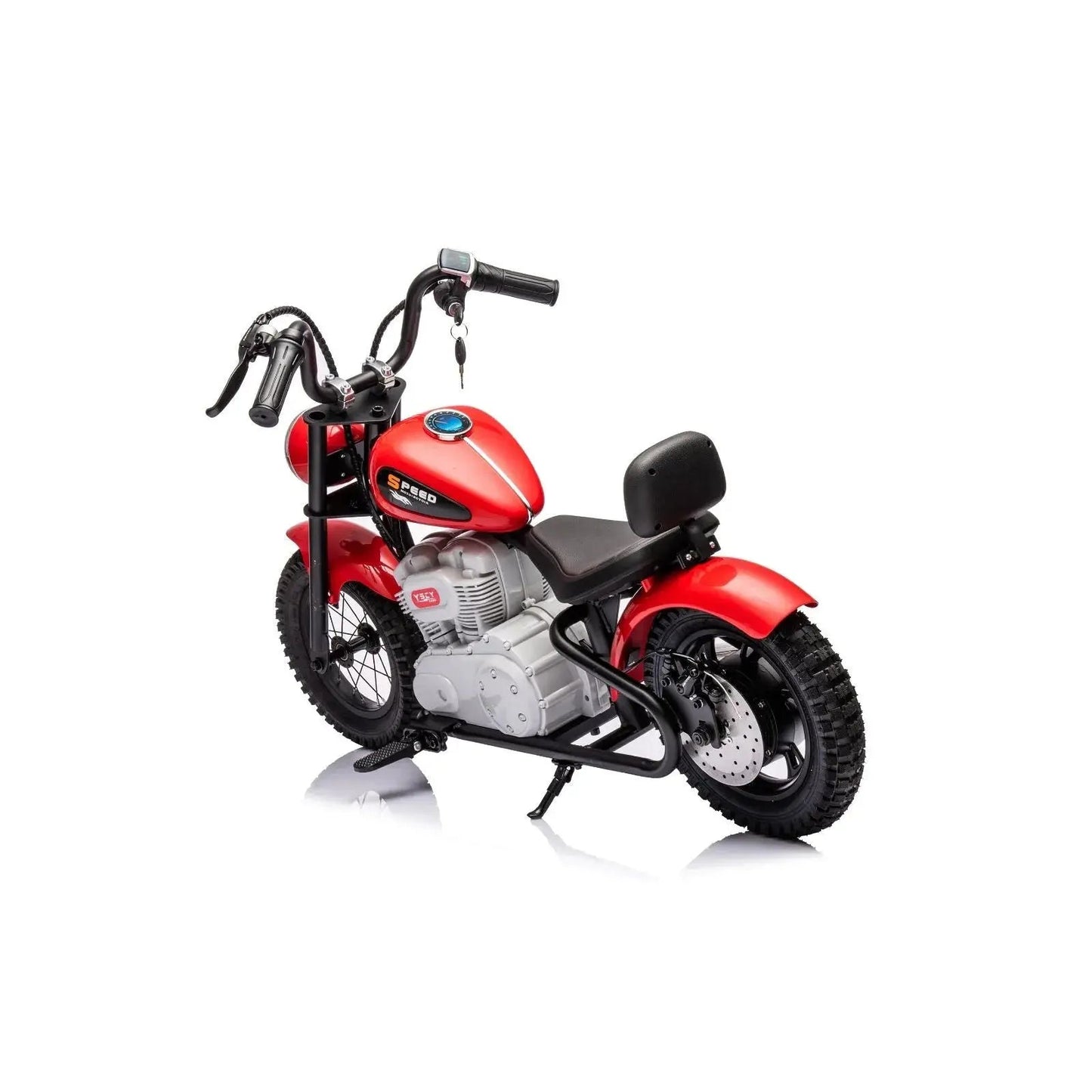 ⚡ Freddo E-Chopper™ 36V – Electric Mini Cruiser with Leather Seat & Air-Filled Tires